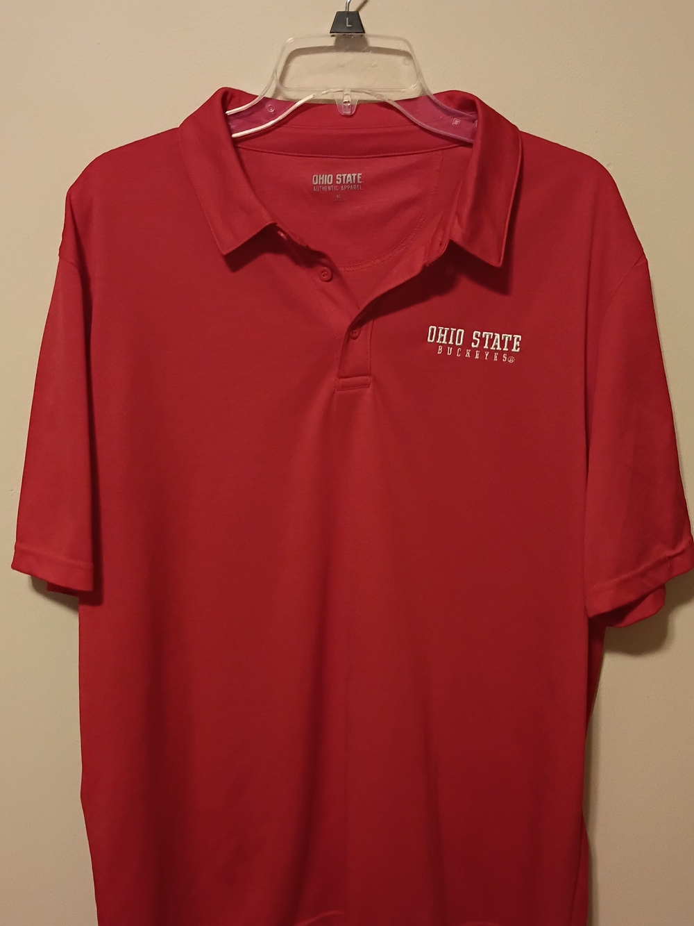 Ohio State Men's Red Polo Shirt with Chest Logo